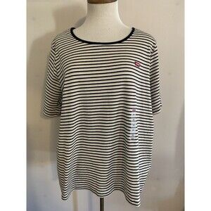 🌻2 for $20🌻 Levi's Top Woman 3XL Multicolor Ribbed T-Shirt Black/White/Beige